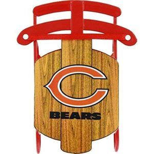 Chicago Bears Metal Sled Ornament NIB